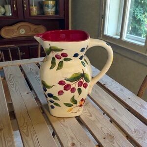 FTD Floral Ceramic Pitcher
